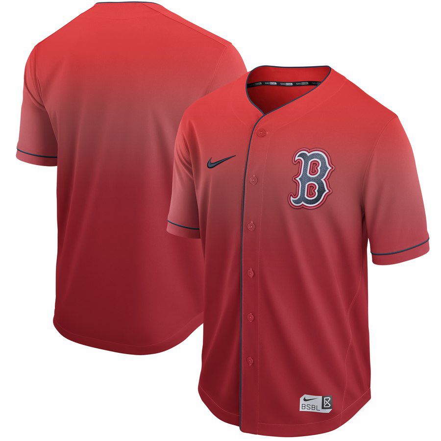 Men Boston Redsox Blank Red Nike Fade MLB Jersey->boston red sox->MLB Jersey